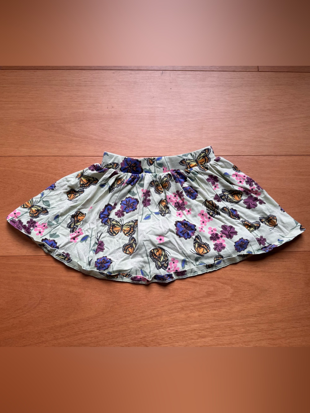 Tea skort 3T Floral Butterfly Print Girls' Skirt - Light Mint